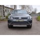 Защита передняя овальная 75х42 мм ТСС для Volkswagen Touareg R-Line 2014-2017