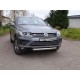 Защита передняя овальная 75х42 мм ТСС для Volkswagen Touareg R-Line 2014-2017
