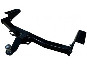 Фаркоп с хромированной накладкой для Toyota Land Cruiser Prado 2010-2023, Toyota Land Cruiser Prado 120 2002-2010 (3 точки крепления) съемное крепление шара под американский квадрат №FA 1009-E(N)