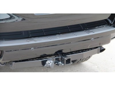 Фаркоп с хромированной накладкой для Toyota Land Cruiser Prado 2010-2023, Toyota Land Cruiser Prado 120 2002-2010 (3 точки крепления) съемное крепление шара под американский квадрат