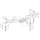 Фаркоп с хромированной накладкой для Toyota Land Cruiser Prado 2010-2023, Toyota Land Cruiser Prado 120 2002-2010 (3 точки крепления) съемное крепление шара под американский квадрат