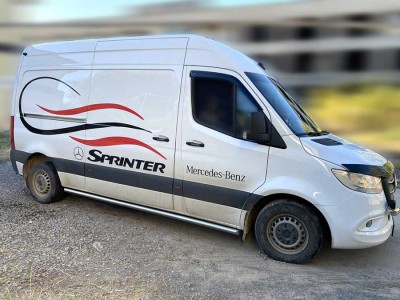 Пороги труба d-60 для Mercedes Sprinter кузов 907 2021 – н.в.