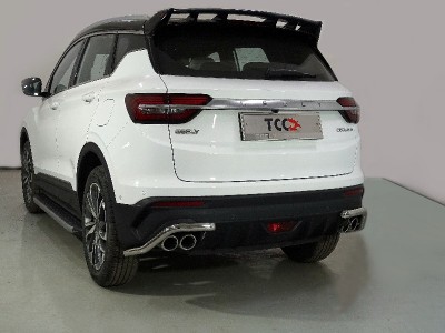 Защита задняя уголки 42 мм ТСС для Geely Coolray 2019-2021