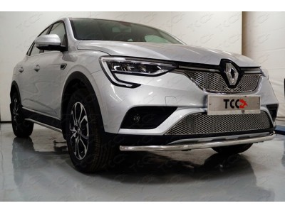 Защита переднего бампера 42 мм ТСС для Renault Arkana 2019-2021