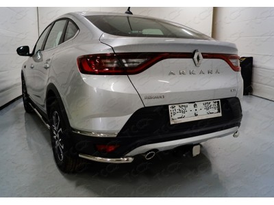 Защита задняя уголки 42 мм ТСС для Renault Arkana 2019-2021