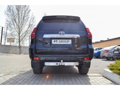 Фаркоп с нержавеющей накладкой для Toyota Land Cruiser Prado J120 2003-2009, J150 2009-2023, Lexus GX 470 2003-2009, GX 460 2009-2023 фланцевое крепление шара