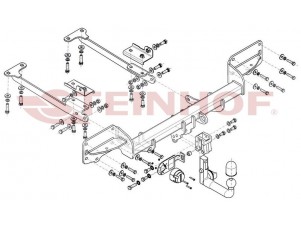 Фаркоп для Land Rover Range Rover IV L405 2013-2022 вертикальное быстросъемное крепление шара на ключе №L-115