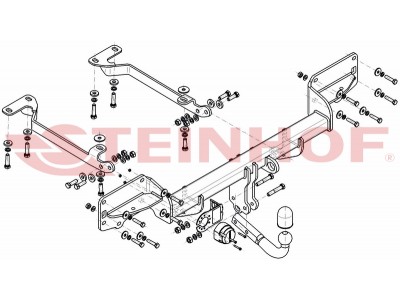 Фаркоп для Land Rover Range Rover Sport L494 2013-2022 условно-съемное крепление шара