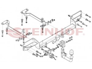 Фаркоп для Land Rover Range Rover Sport L494 2013-2022 вертикальное быстросъемное крепление шара на ключе №L-117