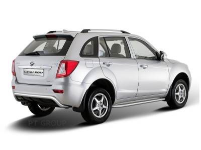 Защита порогов с алюм. площадкой d=51 мм (НПС) для Lifan X60 2012-2021