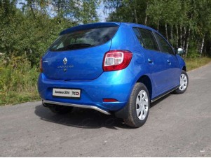 Защита заднего бампера волна 42 мм для Renault Sandero № RENSAN15-07