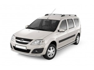 Защита порогов с алюм. площадкой d=51 мм (НПС) для Lada Largus 2012-н.в. №LLA220302