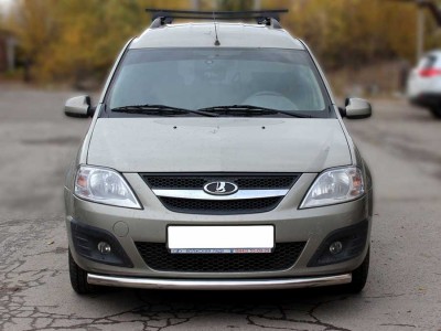 Защита переднего бампера одинарная d-53 Технотек для Lada Largus 2012 – н.в.