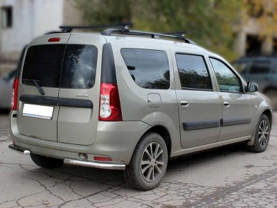 Защита заднего бампера "уголки" d-53 Технотек для Lada Largus 2012 – н.в.