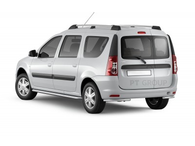 Защита порогов с алюм. площадкой d=51 мм (НПС) для Lada Largus 2012-н.в.