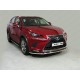 Защита переднего бампера 42 мм ТСС для Lexus NX 2017-2021