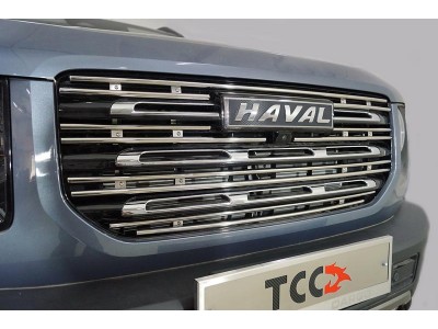 Решетка радиатора 12 мм ТСС для Haval Dargo 2.0 2022 – н.в.