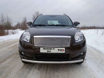 Защита переднего бампера 60 мм ТСС для Geely Emgrand X7 2013-2016