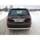 Защита заднего бампера овальная 75-42 мм ТСС для Geely Emgrand X7 2013-2016