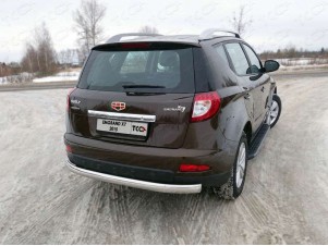 Пороги алюминиевые ТСС с накладкой для Geely Emgrand X7 № GEELEMGX715-17AL