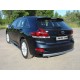 Защита заднего бампера овальная 75х42 мм ТСС для Toyota Venza 2012-2017