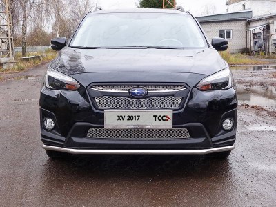 Защита переднего бампера 42 мм ТСС для Subaru XV 2017-2021
