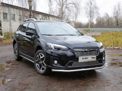 Защита переднего бампера 42 мм ТСС для Subaru XV 2017-2021