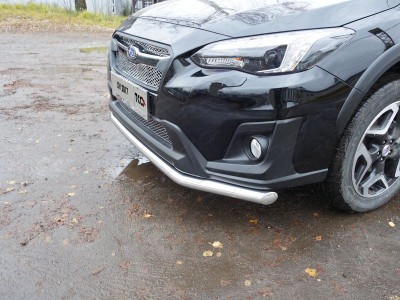 Защита переднего бампера 60 мм ТСС для Subaru XV 2017-2021