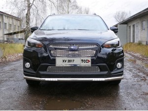Защита переднего бампера с ДХО 60 мм для Subaru XV № SUBXV17-21