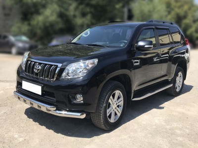 Защита переднего бампера d-76+60 с перемычками для Toyota Land Cruiser Prado 150 2009-2013