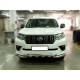 Защита переднего бампера  d-76 с доп.накладками для Toyota Land Cruiser Prado 150 BLACK ONYX 2020 – н.в.
