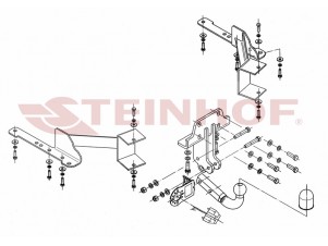 Фаркоп для Toyota Land Cruiser Prado 150 2009-2023, Lexus GX460 2009-2023 условно-съемное крепление шара №T-168