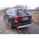 Защита заднего бампера длинная 60 мм ТСС для Mitsubishi Outlander 2015-2018
