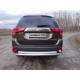 Защита заднего бампера длинная 60 мм ТСС для Mitsubishi Outlander 2015-2018