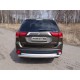 Защита заднего бампера овальная 75х42 мм ТСС для Mitsubishi Outlander 2015-2018
