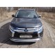 Защита переднего бампера длинная 60 мм ТСС для Mitsubishi Outlander 2015-2018