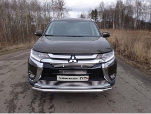 Защита переднего бампера короткая 60 мм для Mitsubishi Outlander № MITOUT15-01