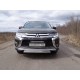 Защита передняя овальная 75х42 мм ТСС для Mitsubishi Outlander 2015-2018
