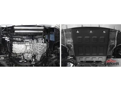 Защита картера и КПП + комплект крепежа, АвтоБРОНЯ, сталь для EXEED VX/EXEED TXL 2.0  2021 - н.в.