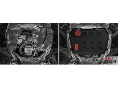 Защита картера и КПП, АвтоБРОНЯ, сталь для Changan UNI-K 2020-, V - 2.0/ Changan CS95 Plus 2023-, V-2.0, АКПП. 4WD
