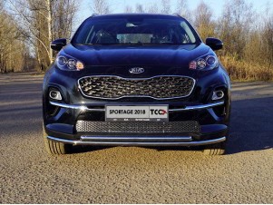 Защита передняя двойная 42-42 мм для Kia Sportage № KIASPORT18-23
