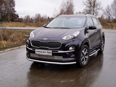Защита переднего бампера 60 мм для Kia Sportage 2019-2021