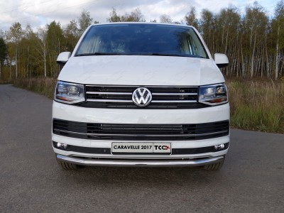 Защита переднего бампера 60 мм ТСС для Volkswagen Caravelle T6 2015-2021