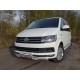Защита передняя овальная с ДХО 75х42 мм ТСС для Volkswagen Caravelle T6 2015-2021