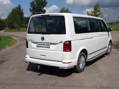 Защита задняя уголки 42 мм ТСС для Volkswagen Caravelle T6 2015-2021