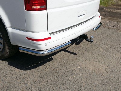 Защита задняя уголки 60 мм ТСС для Volkswagen Caravelle T6 2015-2021