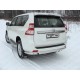 Защита заднего бампера овальная 75х42 мм ТСС для Toyota Land Cruiser 150 2013-2017