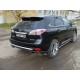 Защита заднего бампера центральная 60 мм ТСС для Lexus RX-350 2012-2021