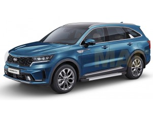 Пороги алюминиевые Rival Silver для Kia Sorento № F180AL.2806.1