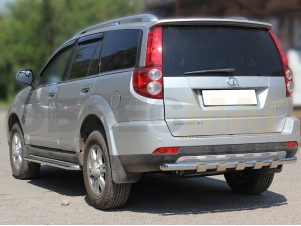 Защита заднего бампера 60 мм одинарная с клыками для Great Wall Hover H3 New № GWHH314 3.1